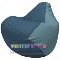 Бескаркасное кресло мешок Груша Г2.3-0336 (синий, голубой)